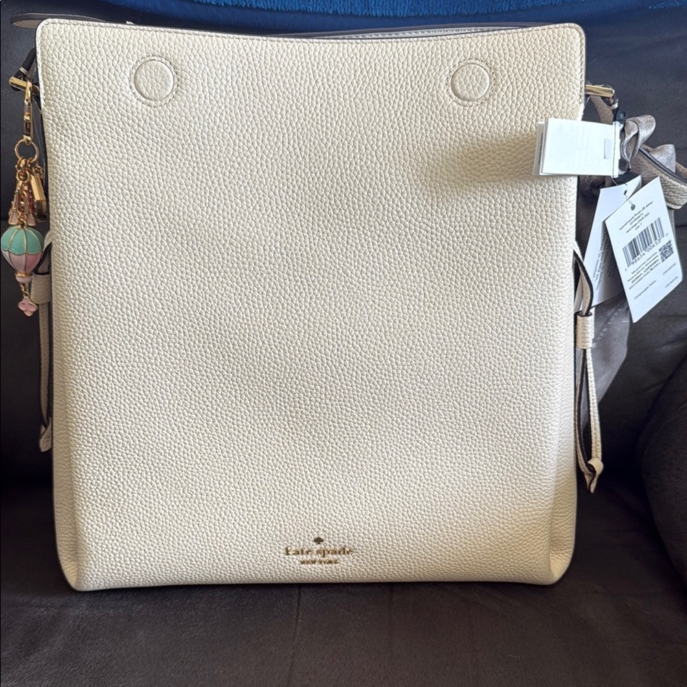 Kate Spade Cream Shoulder Bag with Structured Design